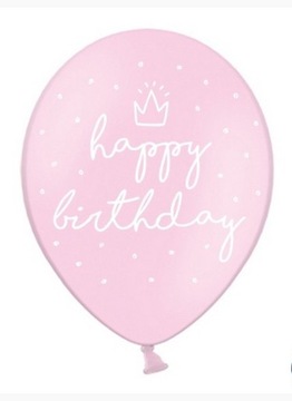 Balon różowy happy birthday