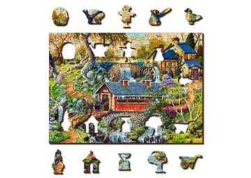 Puzzle Drewniane Dla Dzieci 200 el Mosty Wiejskie
