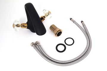 НАСТОЛЬНЫЙ РАКОВИНА РЕТРО FATTER, ЧЕРНЫЙ, ЗОЛОТОЙ