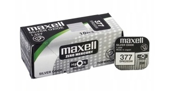 10x Bateria srebrowa Maxell 377 SR626SW V377 SR66