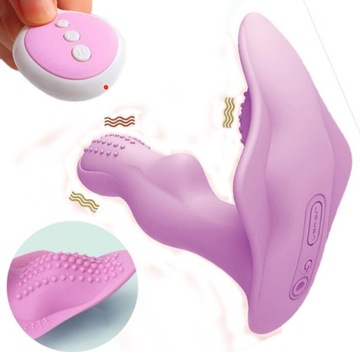 Wibrator motylek Dildo G Spot stymulator łechtaczki z pilotem fioletowy