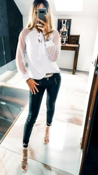 . ЭЛЕГАНТНАЯ БЛУЗКА, РУБАШКА С ГАЛСТУКОМ В ГОЛЬК 38