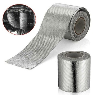 5M*5CM TAŚMA IZOLACYJNA ALUMINIOWA SAMOPRZYLEPNY DO RUR WYDECHOWYCH