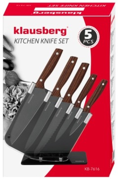 НАБОР ИЗ 5 КУХОННЫХ НОЖЕЙ НА ПОДСТАВКЕ KLAUSBERG KB-7616