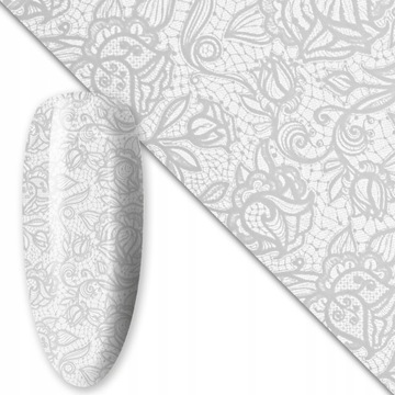 Folia transferowa do zdobień paznokci WHITE #12