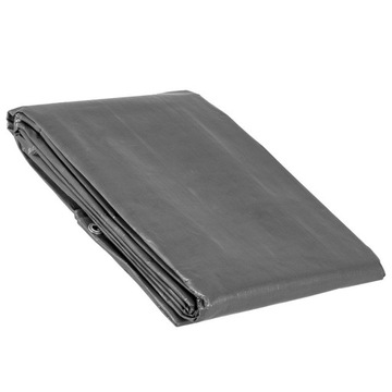 PLANDEKA 3x4 4x3 BARDZO GRUBA MOCNA WZMOCNIONA MORZOODPORNA SZARA 200g/m2