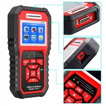 ДИАГНОСТИЧЕСКИЙ ТЕСТЕР OBD2 ДЛЯ АККУМУЛЯТОРОВ 6 В 12 В