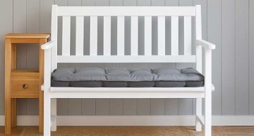 Садовая подушка 120x50 см для скамейки-качалки из поддона, водонепроницаемая, серая