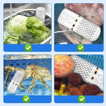 МОЕЧНАЯ МАШИНА ДЛЯ ФРУКТОВ И ОВОЩЕЙ/РЫБЫ, ОЧИСТИТЕЛЬ ПИЩЕВЫХ USB ОЗОНАТОРОВ, 4 Ач