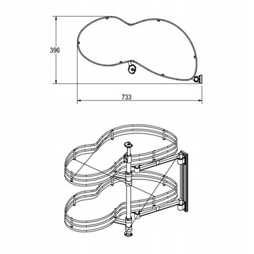 CARGO CORNER MAGIC NERKA 800 MM Z DOCIĄGIEM i HAMULCEM ANTRACYT AMIX ACCESS