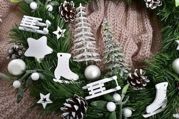 РОЖДЕСТВЕНСКИЕ УКРАШЕНИЯ ВЕНОК СОЗДАНИЕ ВЕНКА РОЖДЕСТВЕНСКАЯ ЕЛОЧНАЯ КОМПОЗИЦИЯ РОЖДЕСТВЕНСКИЕ ШАРЫ