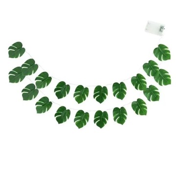 10/20LED Green Turtle Back Leaf Light String Tropical Hawaii Party Decor