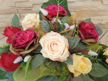 ЦВЕТЫ на могилу НАБОР РАШ БУКЕТ цветов РОЗА