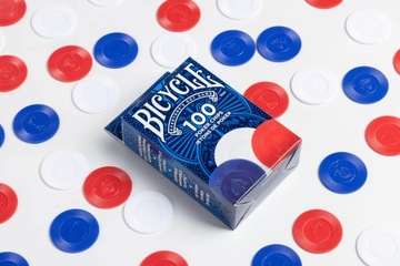 Żetony do gry w pokera Bicycle Plastic Poker Chips 100 Count 2 Gram