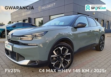 Citroen 2025 Citroen C4 C4 1.2 mHEV Max eDCT6 Max 145 KM DEMO GWARANCJA FV23 1.2