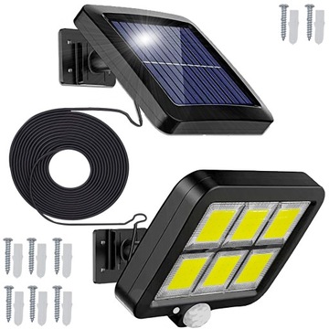 LAMPA SOLARNA 120 LED Z CZUJNIKIEM RUCHU ZMIERZCHU