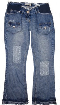 NEXT Jeans Maternity przetarcia kieszonki dzwon 36