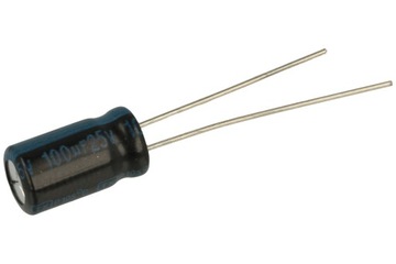 10x KONDENSATOR 100uF 25V 2,5mm 6,3x11mm