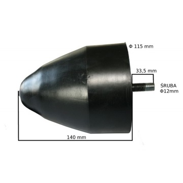 БАМПЕР РЕЗИНОВЫЙ ОТбойник ВИНТ M12 ПРИЦЕПНАЯ ПРУЖИНА