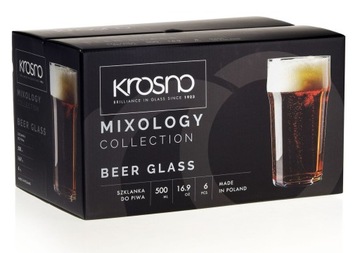 KROSNO Бокалы для пива Mixology Nonic Glass 500мл