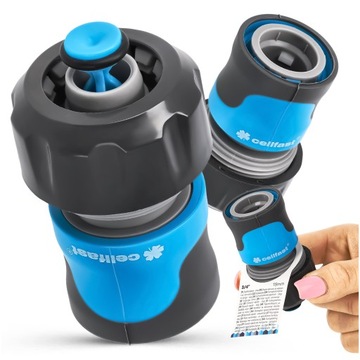 Быстрый соединитель для шланга | Соединитель Cellfast, проход для шланга, стопор 3/4 дюйма