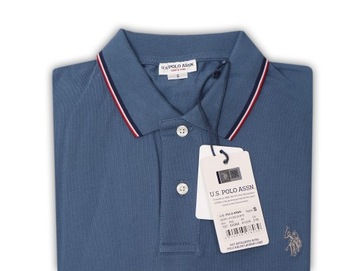 U.S. POLO ASSN. T-SHIRT POLÓWKA KOSZULKA BAWEŁNA