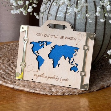 свадебная открытка ЧЕМОДАН на деньги свадебный подарок