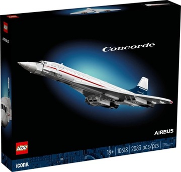 LEGO 10318 ICONS Concorde SAMOLOT 2083 elementy