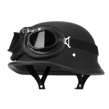 KASK MOTOCYKLOWY niemiecki ORZESZEK retro GOGLE L