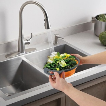 БОЛЬШОЙ СКЛАДНОЙ ДУРШРУГЛ СИЛИКОНОВЫЙ СИТРО ДУРШРУХ КАПЕЛЬНИК 24 см