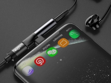 Baseus USB-C — Mini Jack 3,5 мм + аудиоадаптер USB-C (черный)