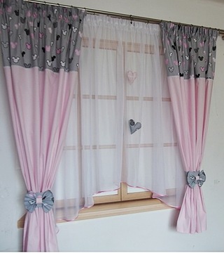 komplet dziecięcy ZASLONKI FIRANKA WOAL BAWEŁNA