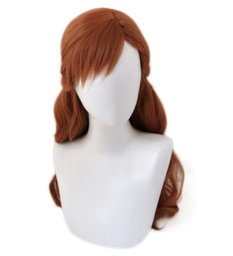 PERUKA WIG ANNA WŁOSY RUDE KRAINA LODU PRZEBRANIE