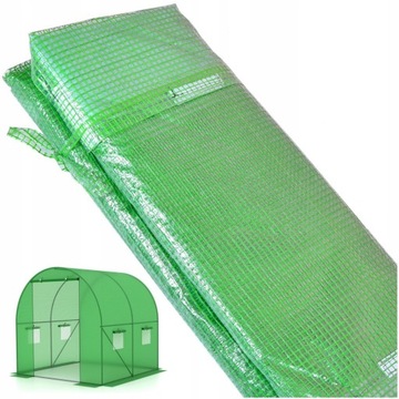 FOLIA NA TUNEL OGRODOWY POSZYCIE FOLIOWE ZIELONE 2x2m