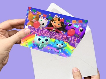 КОШИННЫЙ ДОМ ГАБИ ПРИГЛАШЕНИЕ НА ДЕНЬ РОЖДЕНИЯ РЕБЕНКА + БЕСПЛАТНЫЙ КОНВЕРТ