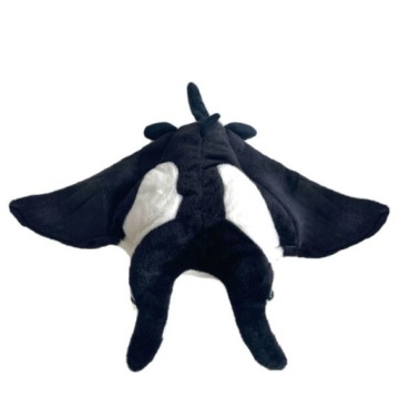 PLUSZAK MASKOTKA MANTA PLUSZOWA CZARNO BIAŁA 31 CM