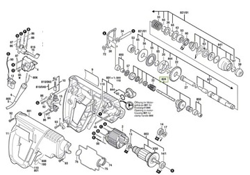 Bosch 1617000301 wał pośredni do PBH200RE PBH200FRE