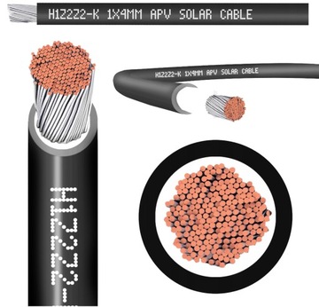 KABEL PRZEWÓD SOLARNY H1Z2Z2-K MC4 CZARNY 4mm2