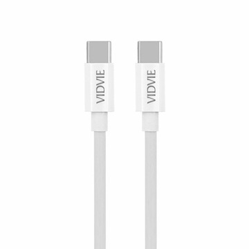 KABEL VIDVIE CB472 TYPE C/TYPE C 2A, 1M BIAŁY PUDEŁKO