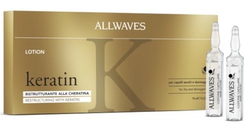 ALLWAVES ampułki do włosów z keratyną 12 x 10 ml