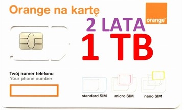 internet orange free na kartę starter 1000 GB - 1 TB 2 lata sim i esim