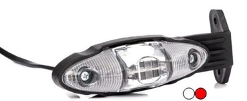 LAMPA OBRYSOWA LED ROGOWA PRZYCZEPA AUTO LAWETA FT-038 II CB BIAŁO CZERWONA