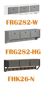 Подвесная полка с 3 ящиками, настенный шкаф, контейнеры, вешалка для одежды FRG282-HG