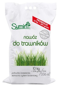 Nawóz Sumin do Trawników 10kg + 2kg Gratis Worek