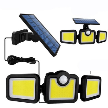 Lampa solarna z czujnikiem zmierzchu ruchu 171 LED