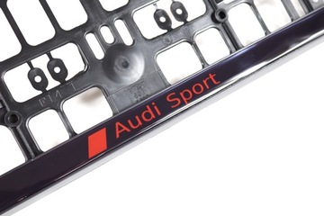 РАМКА НОМЕРНОГО ЗНАКА ЛОГОТИП AUDI SPORT КРАСНЫЙ 1 шт.