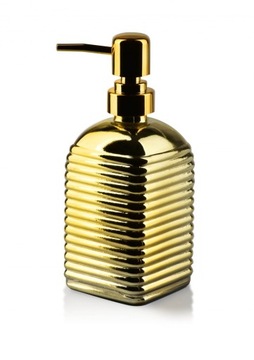 ZŁOTY SZKLANY DOZOWNIK NA MYDŁO PŁYN GLAMOUR 450ml
