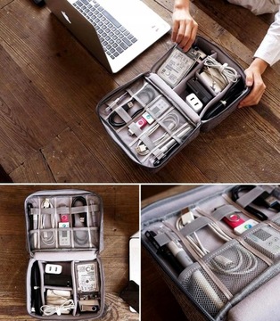 Органайзер для зарядных устройств, кабелей, дорожной сумки, ETUI