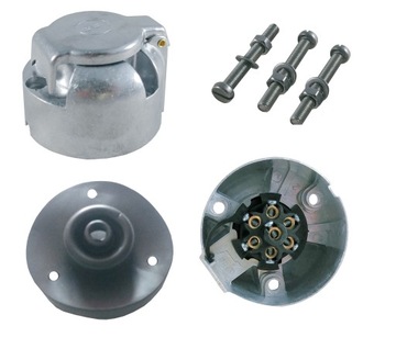Gniazdo wtyczki przyczepy 7 bieg 12v Aluminium