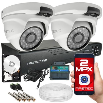 ZESTAW DO MONITORINGU 2 KAMERY MOCNY OBRAZ W NOCY